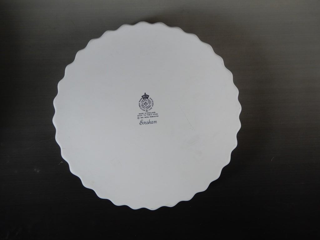 Evesham Royal Worcester Gold Rimmed 10-1/2" Tart Pan/Quiche Dish