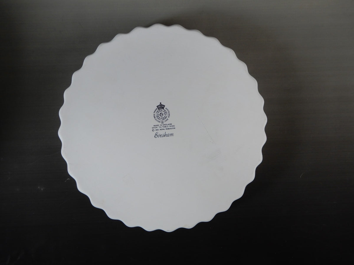 Evesham Royal Worcester Gold Rimmed 10-1/2" Tart Pan/Quiche Dish