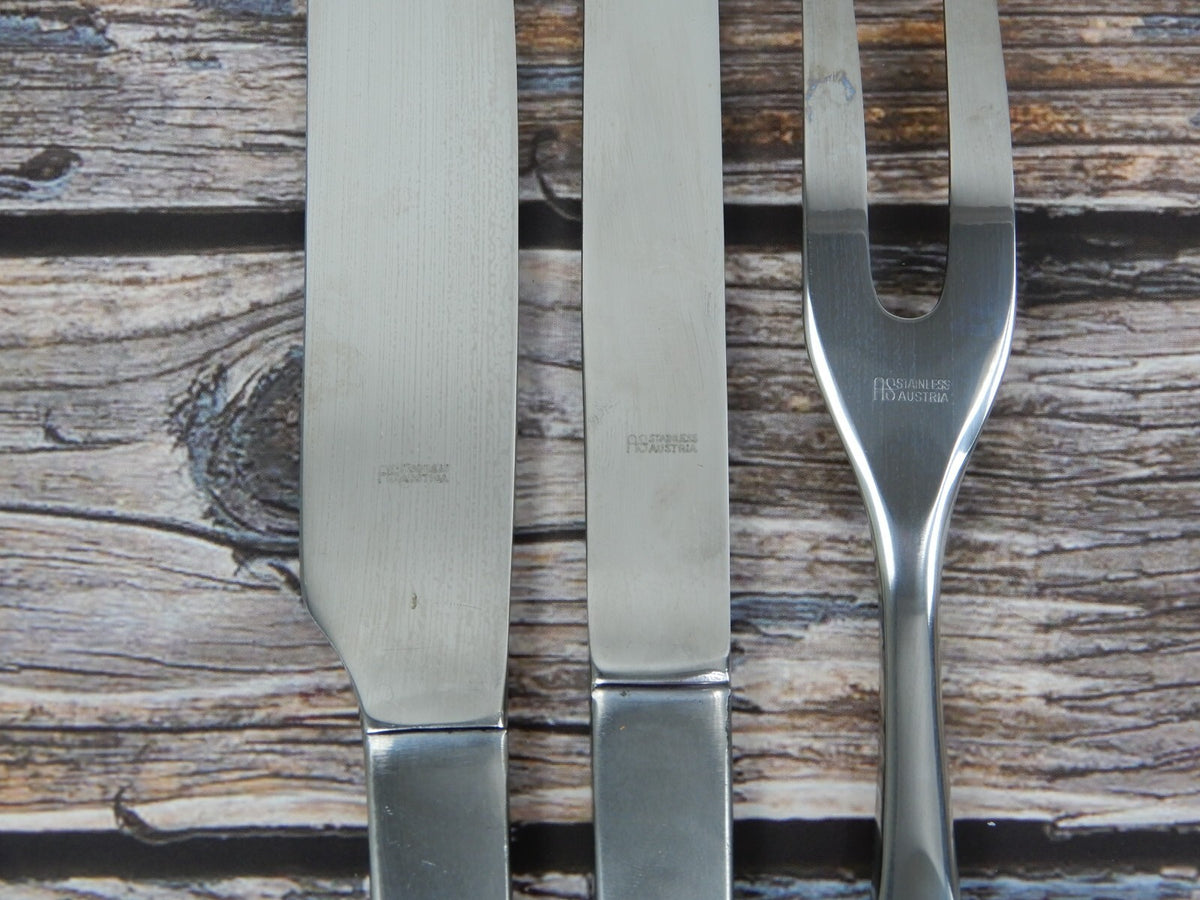 Arthur Salm Imported Austrian Swordmakers Stainless 3 Piece Carving Set (No 306)