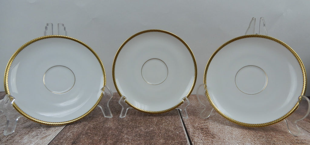 Vintage 5-Piece Mismatch Gold Accented Tea Set With Cups and Saucers (Germany)