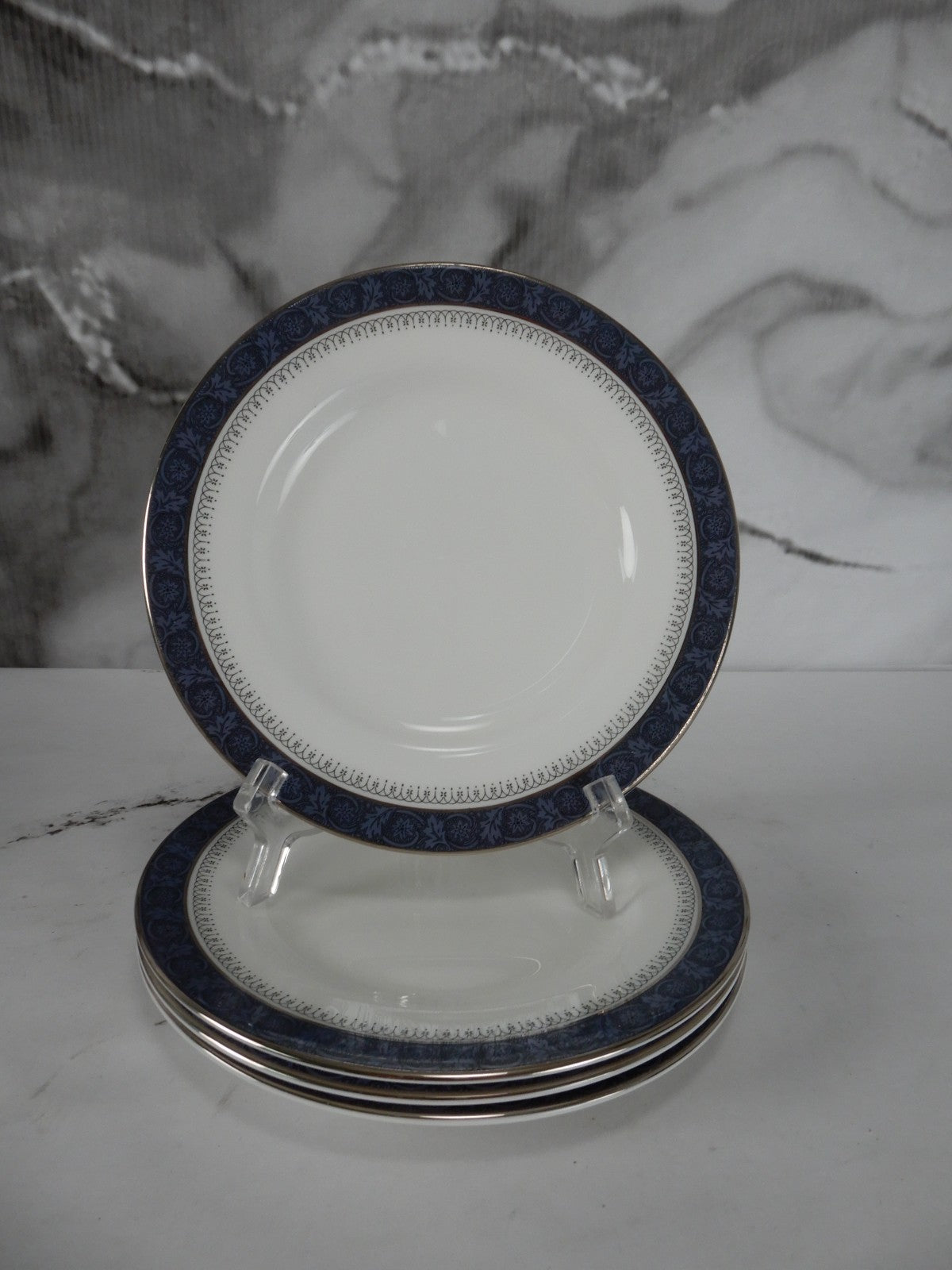 Vintage Royal Doulton Sherbrooke H. 5009 Pattern~Set of 4 B/B~ 6-1/2" Plates