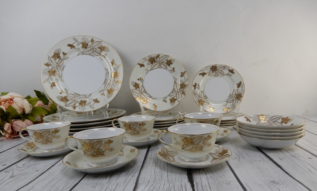 Vtg Anniversary Craftsman China Japan 30 Pc 6-Piece 5 Place Setting #178 Pattern