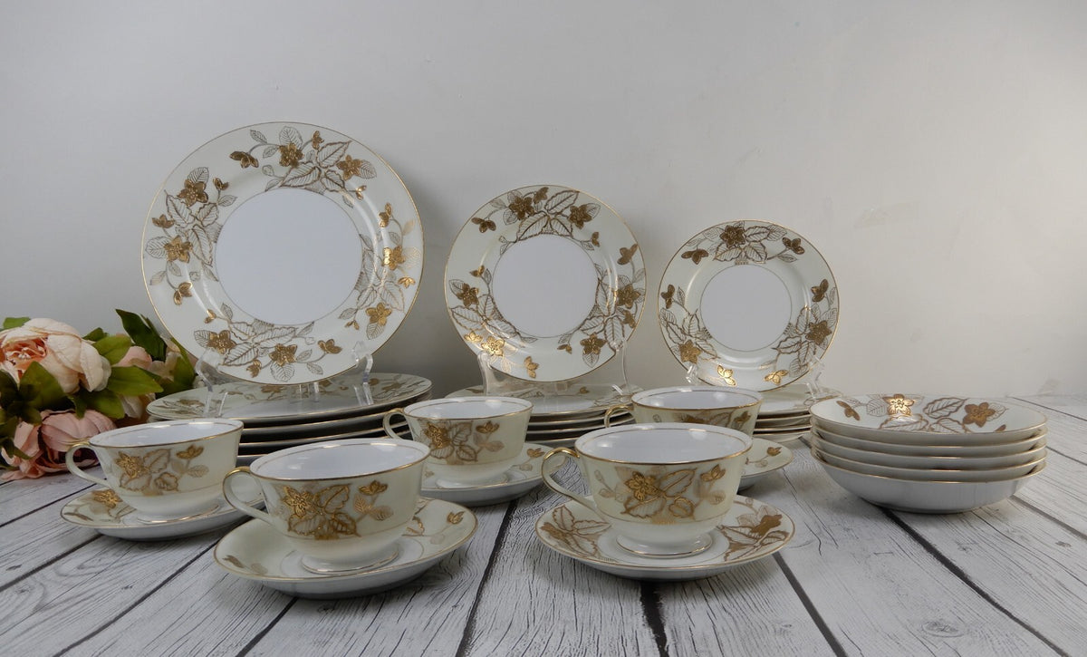 Vtg Anniversary Craftsman China Japan 30 Pc 6-Piece 5 Place Setting #178 Pattern