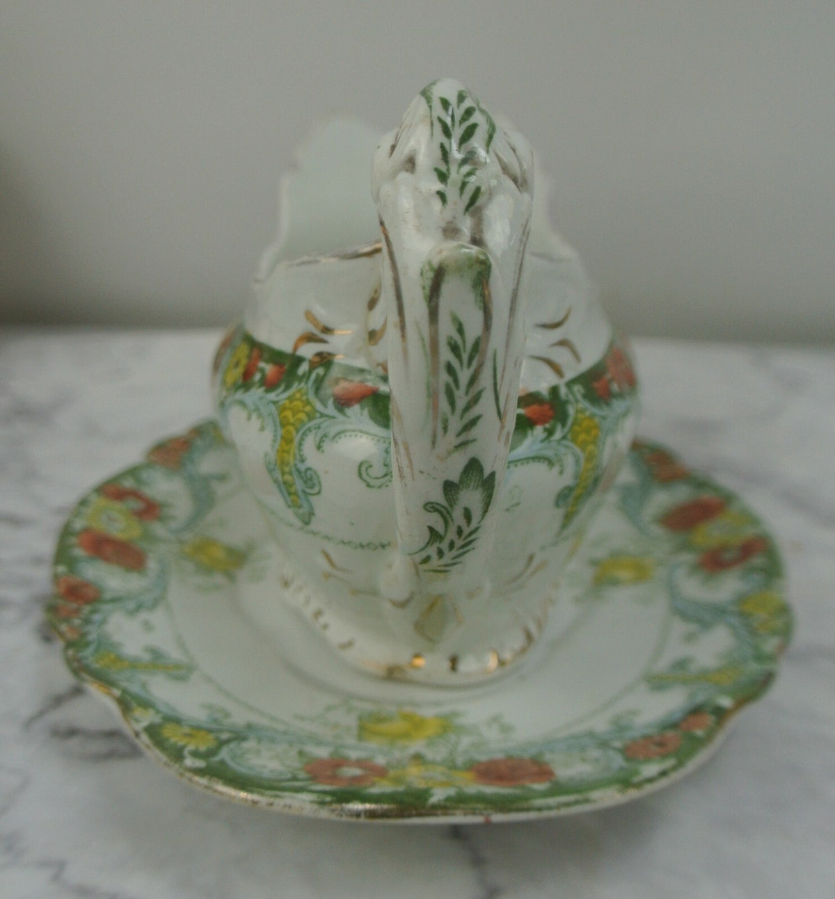 Antique Belmont J.H.W & Sons England Gravy Boat with Underplate "B"