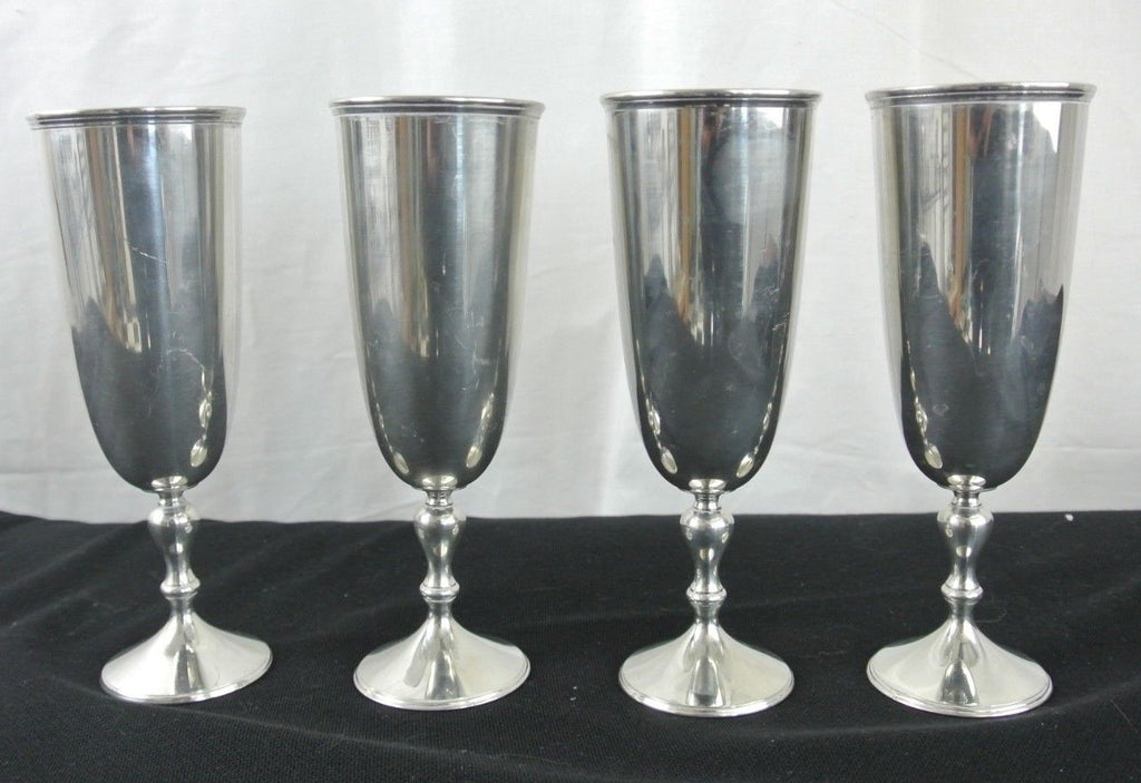 Set of 4 Selangor Pewter Goblets Glasses Sovereign Collection
