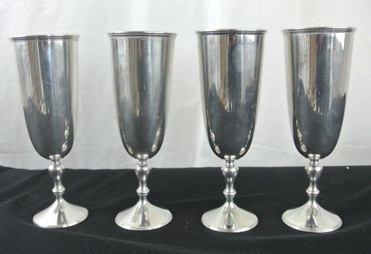 Set of 4 Selangor Pewter Goblets Glasses Sovereign Collection