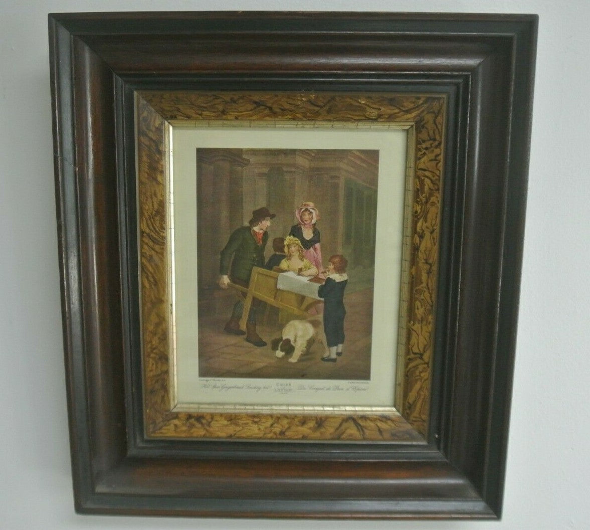 Vintage Wood Frame With "Cries of London" Print ~ F Wheatley