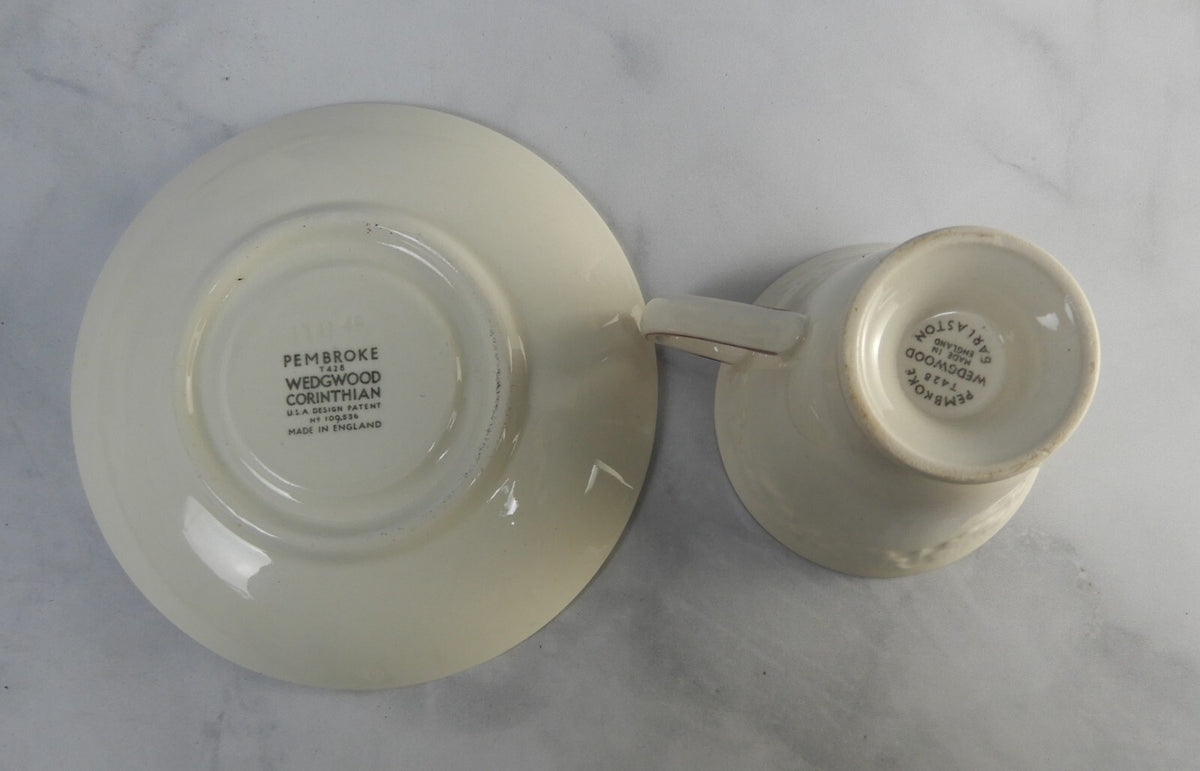 Set of 3 Wedgwood China~PEMBROKE T428 CORINTHIAN Demitasse Cups and Saucers