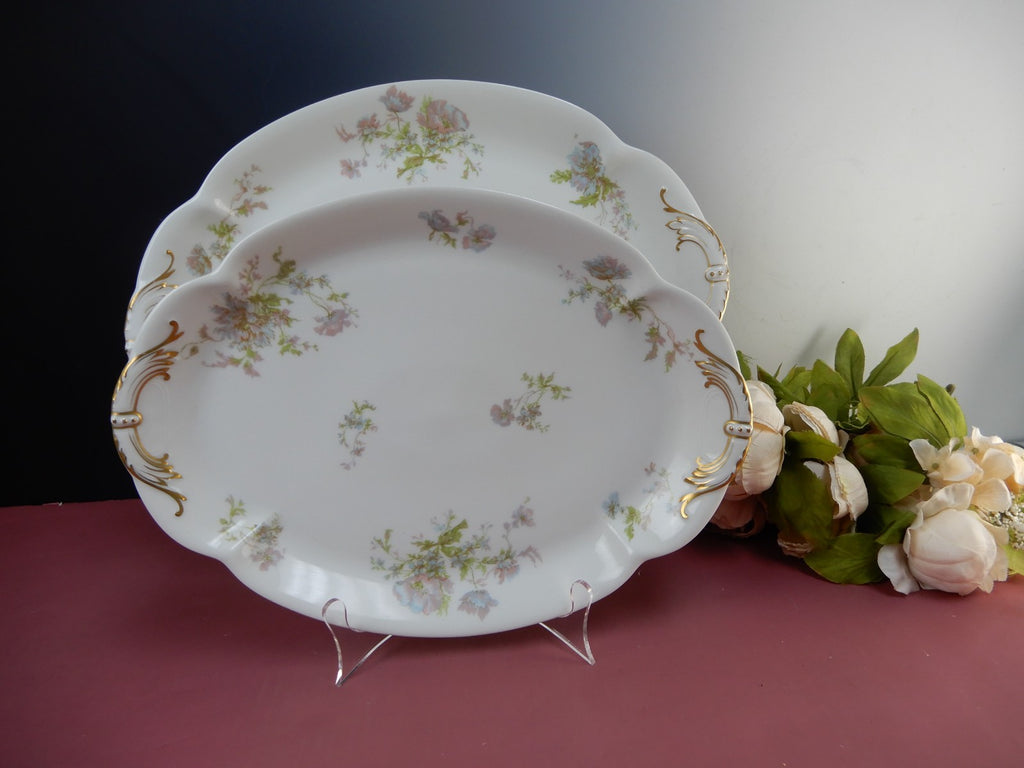 Theodore Haviland Limoges Schleiger 79 ~  16", 13-3/8" Platters, Relish Dish