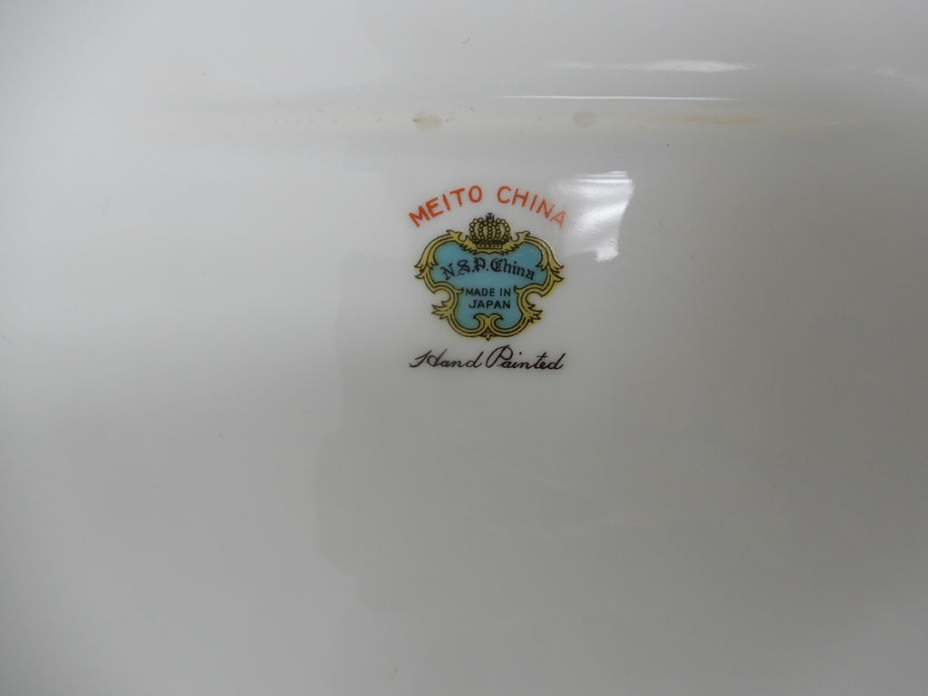 Vintage Meito NSP Fine China Set of 16-1/8" Platter and Oval Serving Bowl