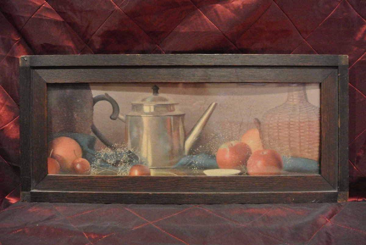 VINTAGE PRINT WITH DARK WOOD FRAME