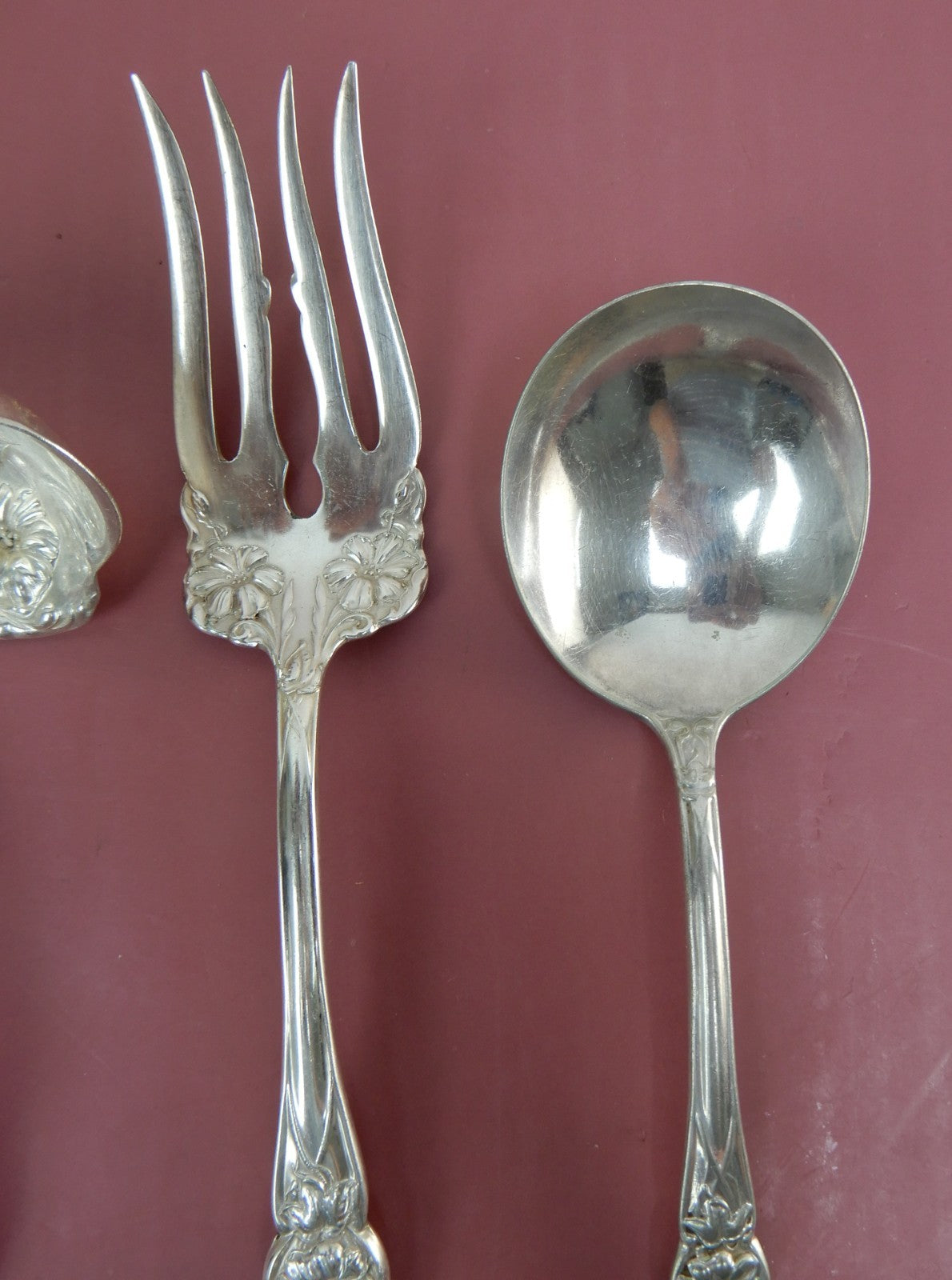 Vintage  Wm A. Rogers SXR GRENOBLE GLORIA 1906 Set of 3 Serving Pieces