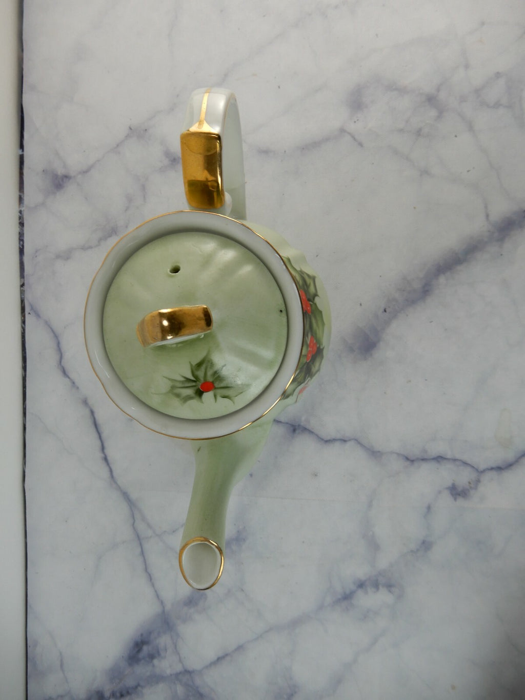 Vintage Hand Painted Hollies Coffee Pot Made in Japan XP-4B