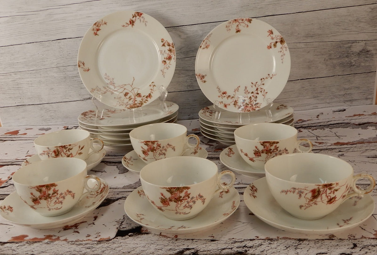 Antique Haviland Limoges J. McD. & S. Co~ 24 Piece Set ~ Service for 6