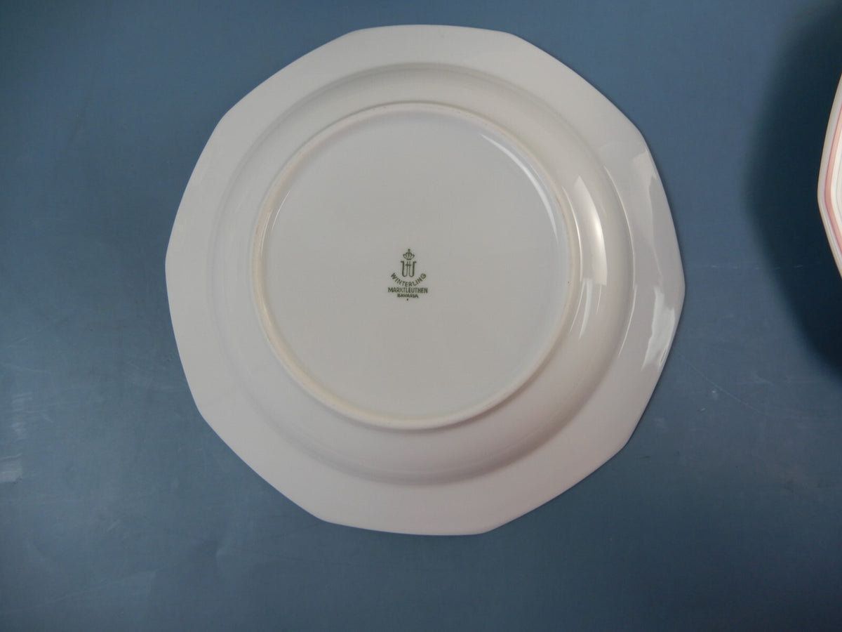 4 Soup Bowls Winterling Marktleuthen Bavaria Decor Spülmaschinenfest W/Stripes