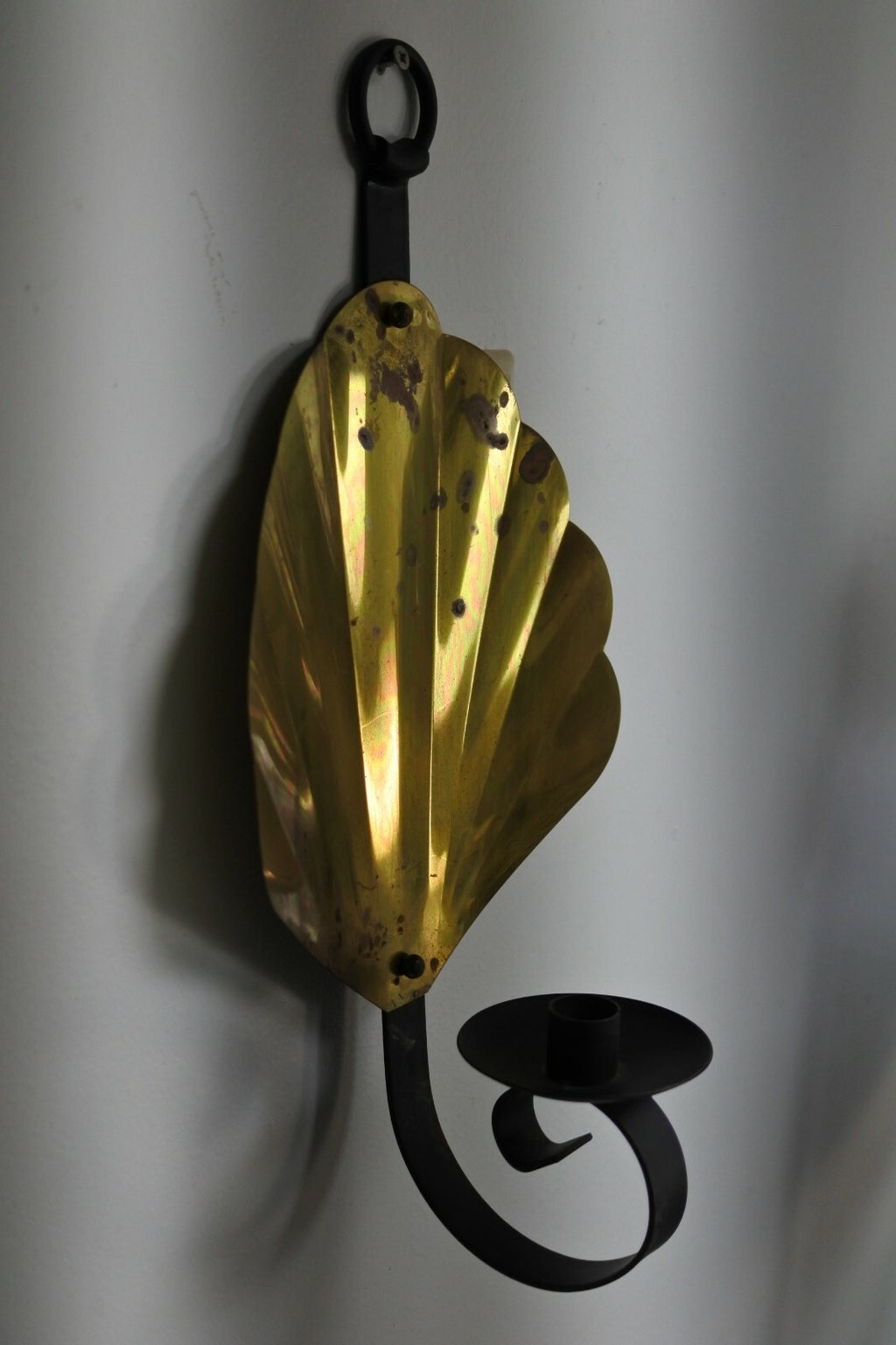 Vintage Wall Hanging Candlestick Holder Brass Heat Diffuser