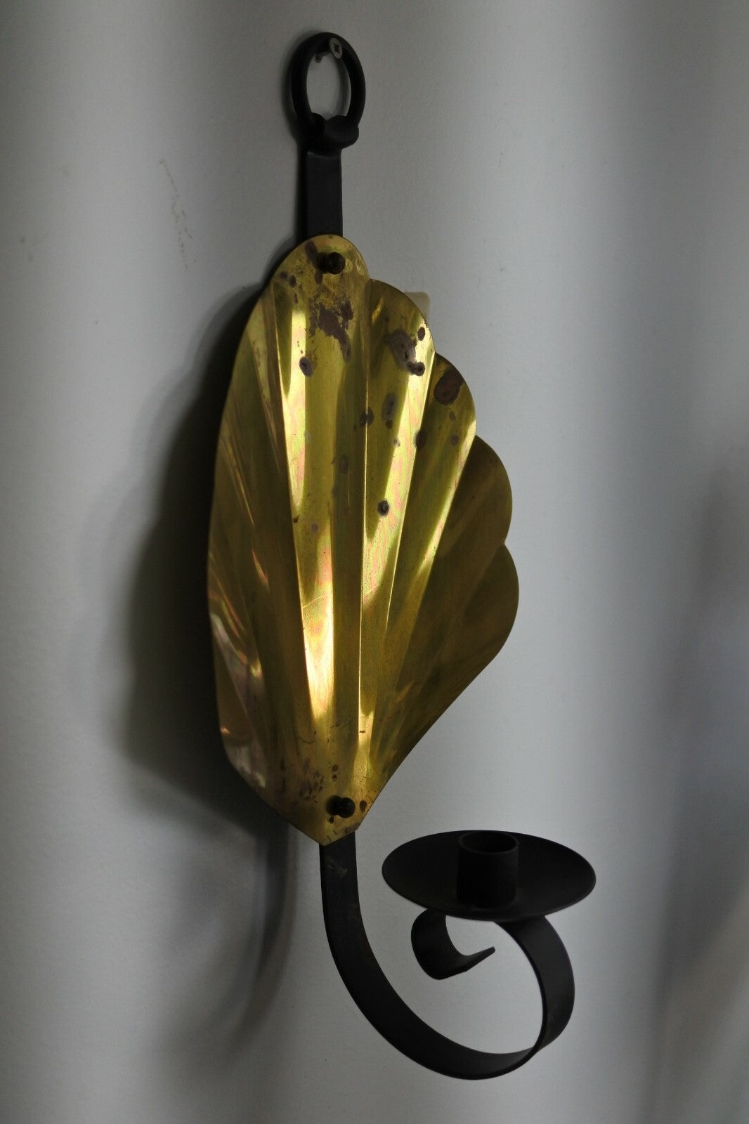 Vintage Wall Hanging Candlestick Holder Brass Heat Diffuser