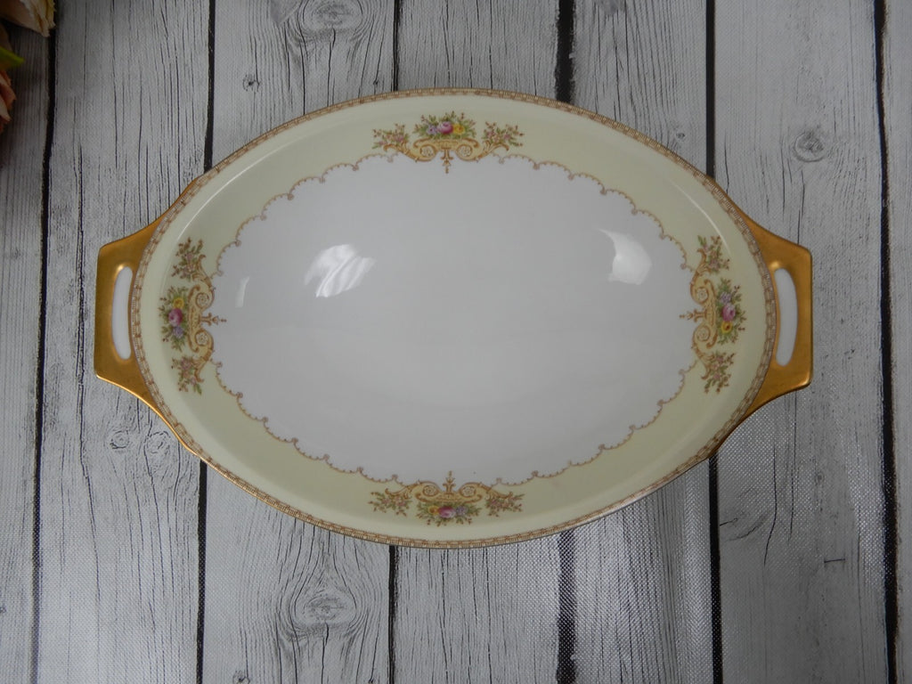 Vintage Meito NSP Fine China Set of 16-1/8" Platter and Oval Serving Bowl