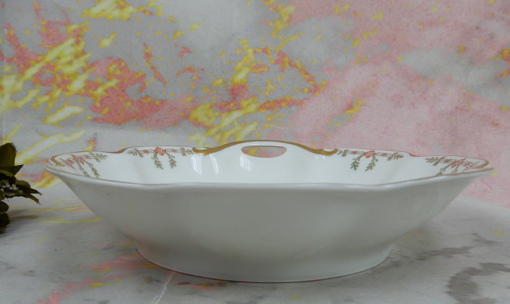 Vintage Haviland Limoges Schleiger 580 Pattern Scalloped Edge Single Handle Bowl