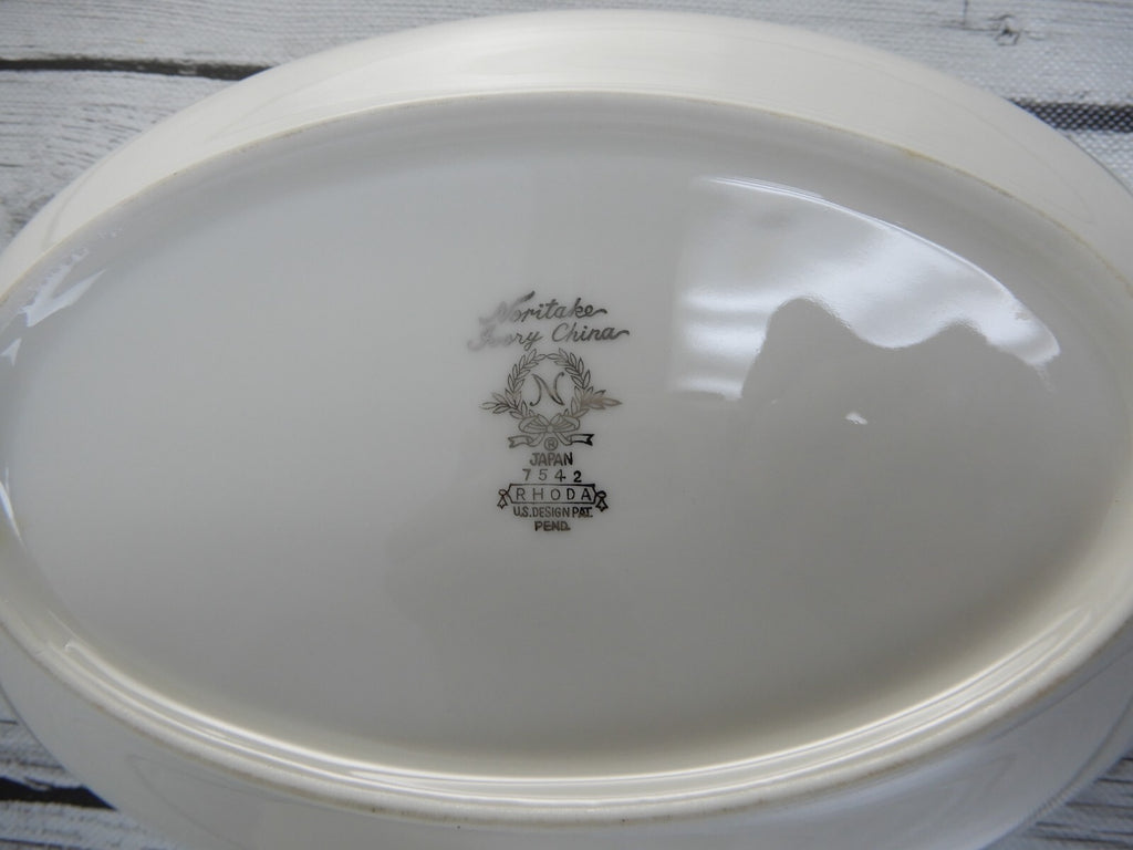 Set of 2 Sering Bowls and Sacker  of Noritake Ivory China "7542 Rhoda Rose"