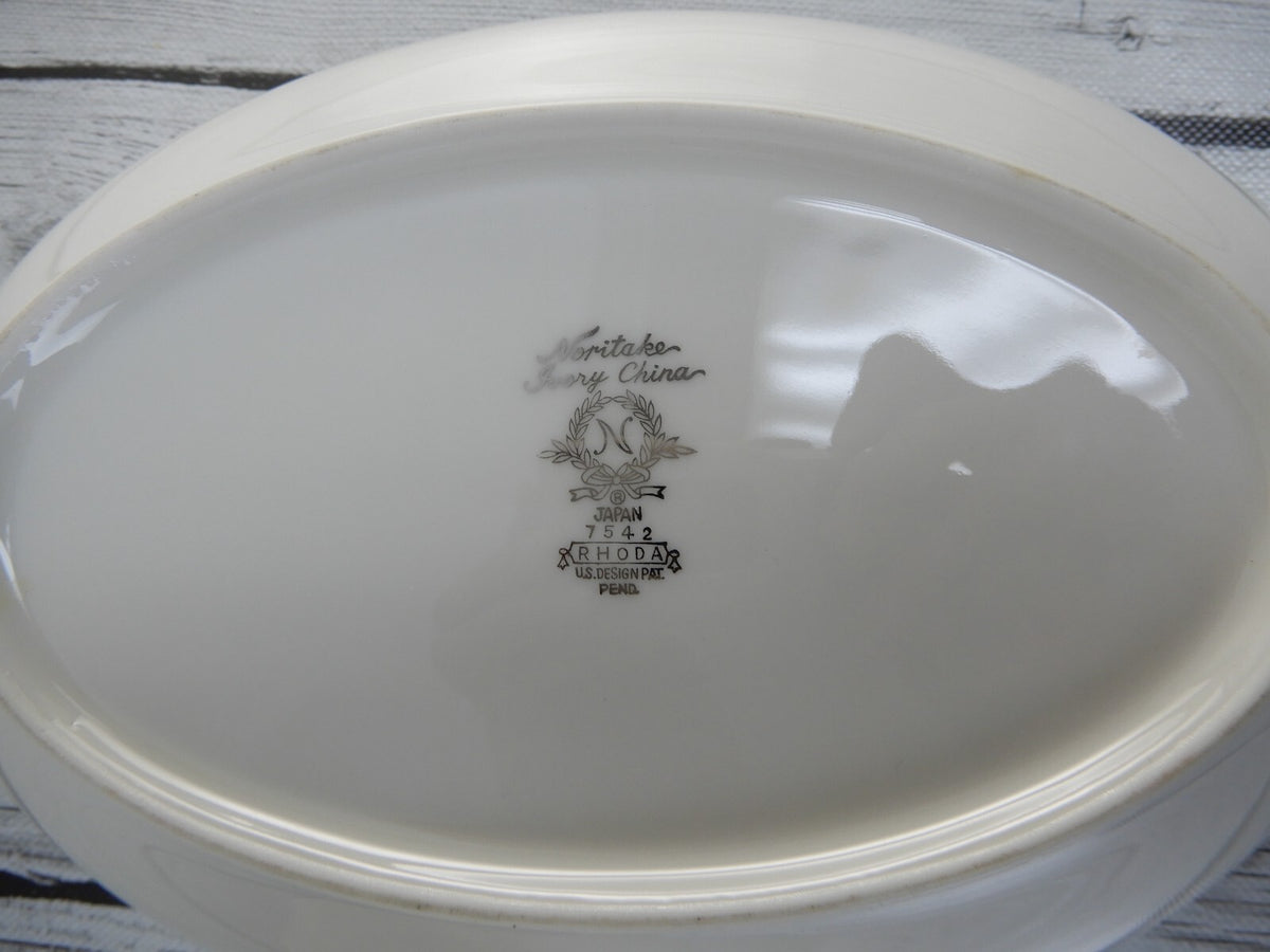 Set of 2 Sering Bowls and Sacker  of Noritake Ivory China "7542 Rhoda Rose"