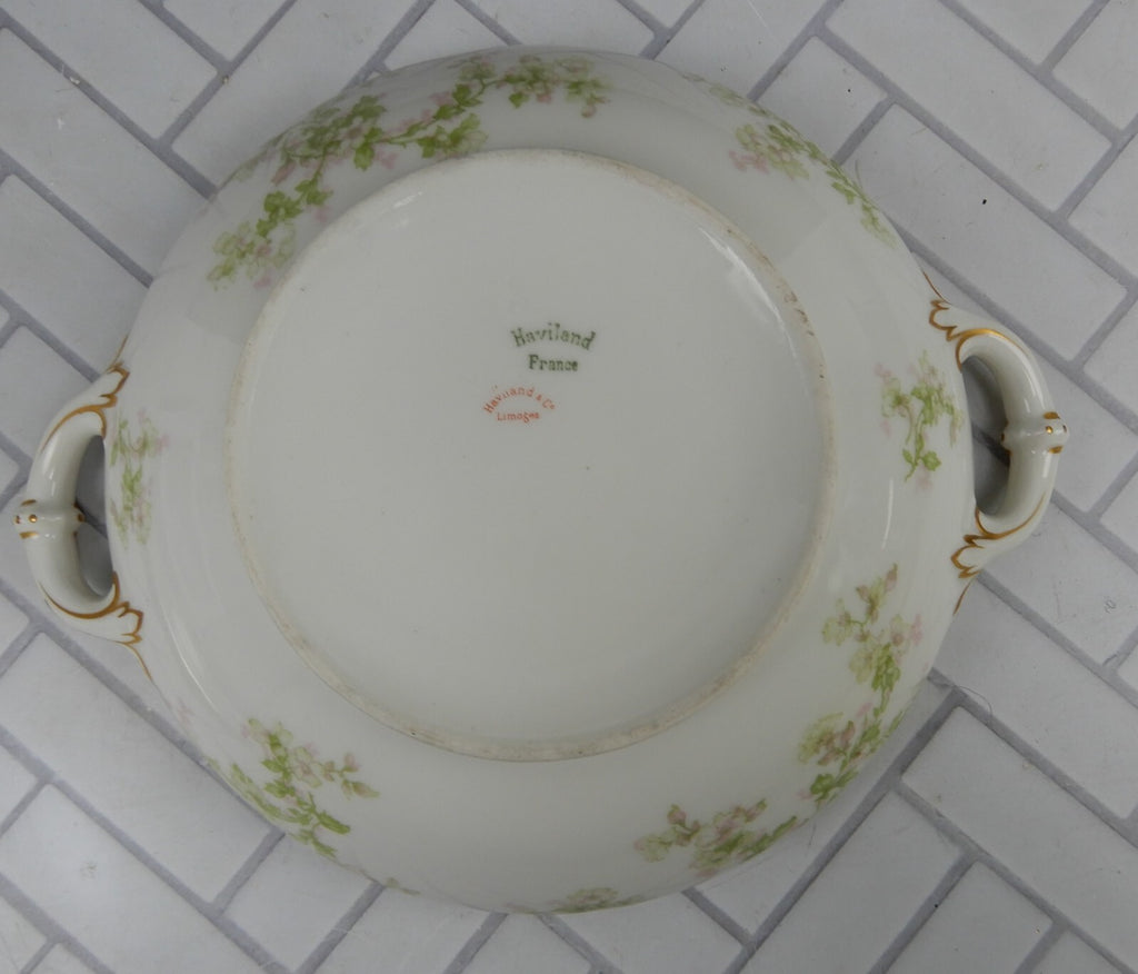 Vintage Haviland Limoges Schleiger 61l Pattern Vegetable Bowl With Repaired Lid