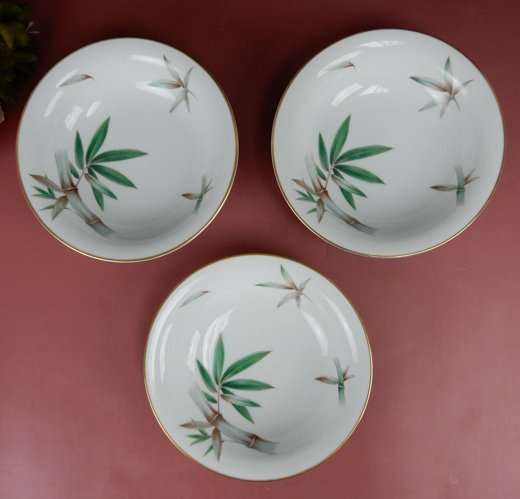 Set of 3 Noritake Canton Bamboo Soup Bowls
