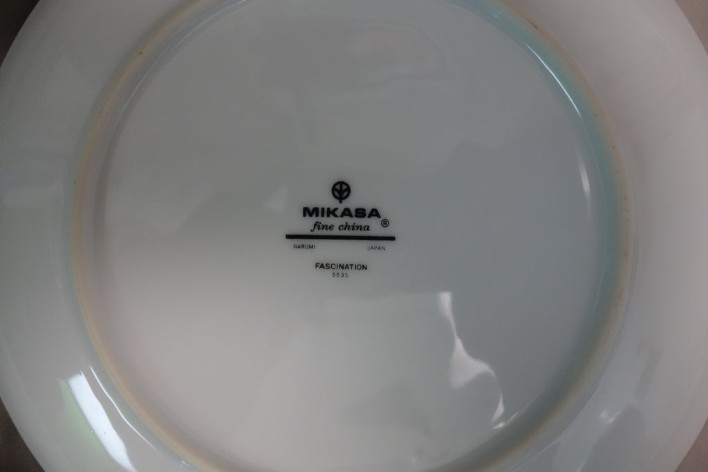Set of 5 Pc  B/B Plates Mikasa Platinum Fascination Pattern Made in Japan