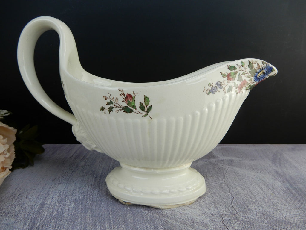 Vintage Wedgewood 'Conway' Gravy Boat And Creamer