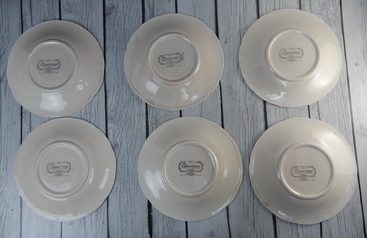 Vintage Connoisseur Collection Gien Deauville 21 Piece Coffee Set Made in France