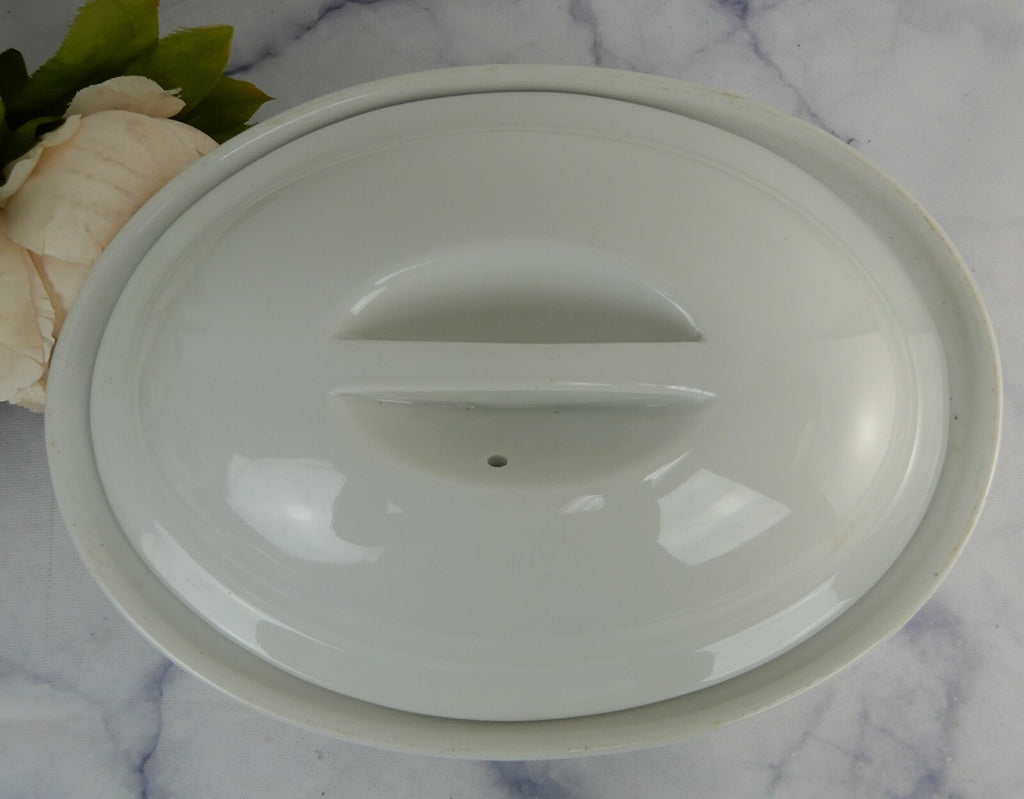 Vintage Pillivuyt Culinary White Oval Lidded Casserole Made In France