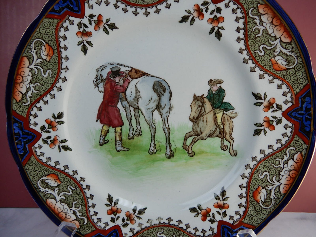 Antique Doulton Burslem ALMA Hunting Thomson Plate 10-1/4" Diameter D.2397
