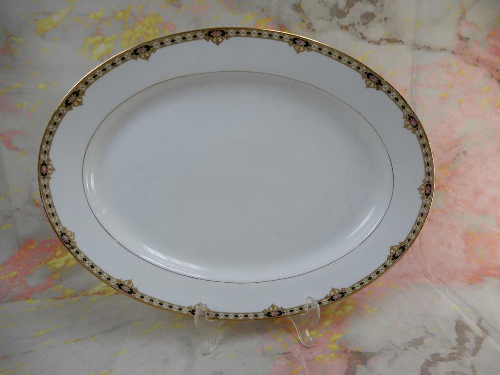 Set of Two Vintage Noritake Morimura "THE CEYLON"  16" Platter and Gravy Boat