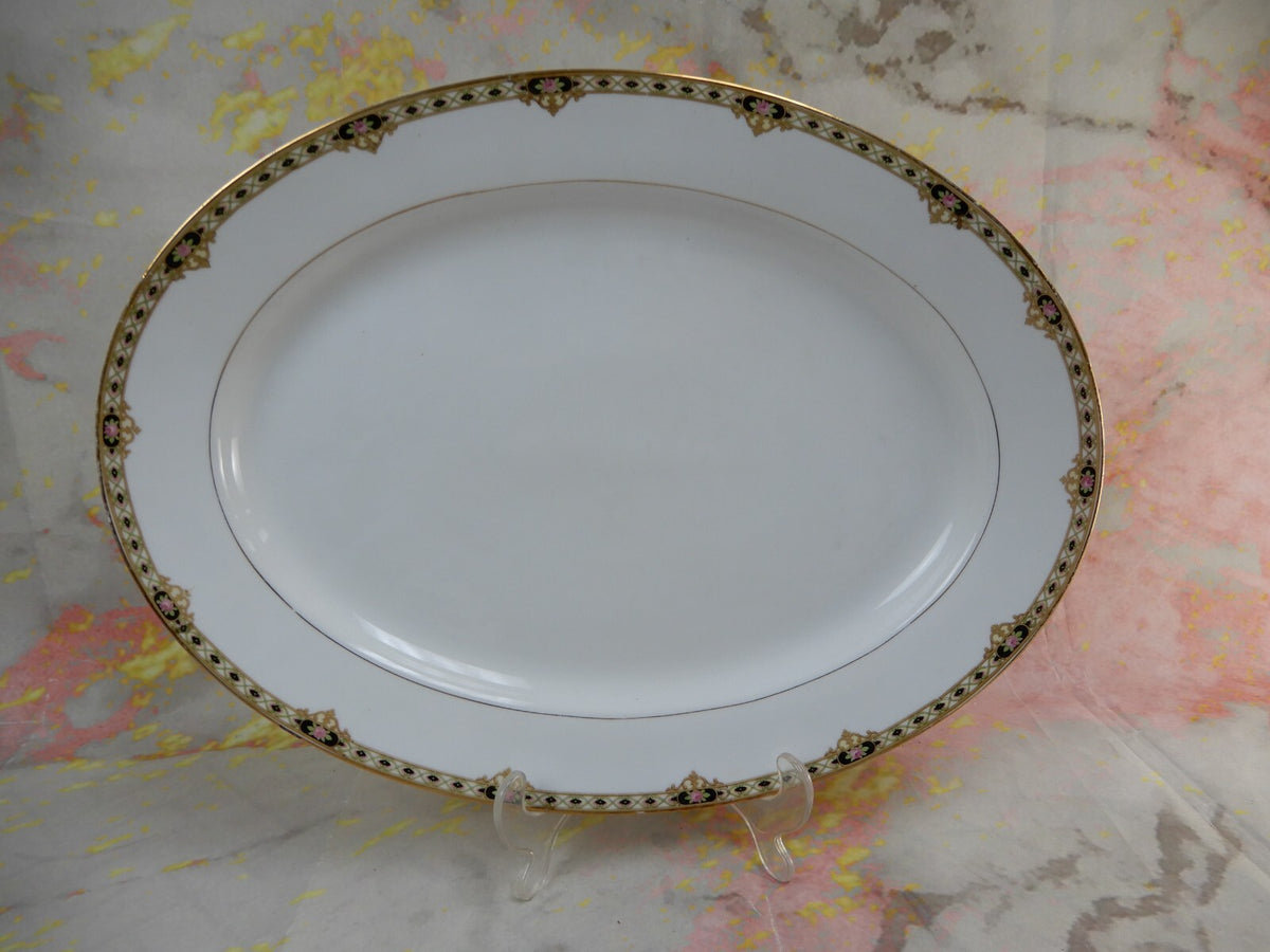 Set of Two Vintage Noritake Morimura "THE CEYLON"  16" Platter and Gravy Boat