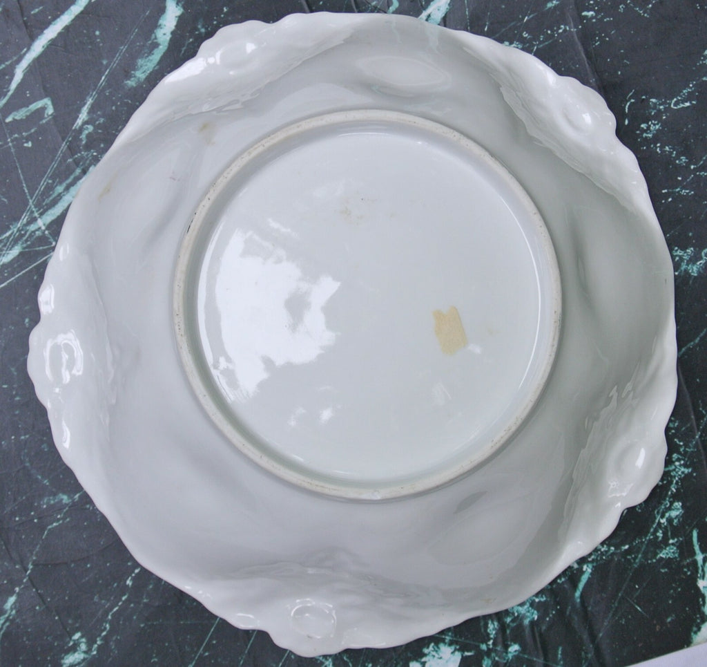 Antique Unmarked RS Prussia Chrysanthemums Porcelain "Bowl" 11" Wide