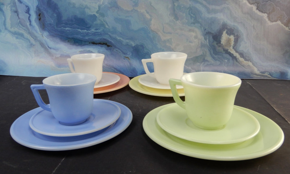 Vintage 1940's Little Hostess Child's Pastel Tea Set- Hazel Atlas 12 Pieces