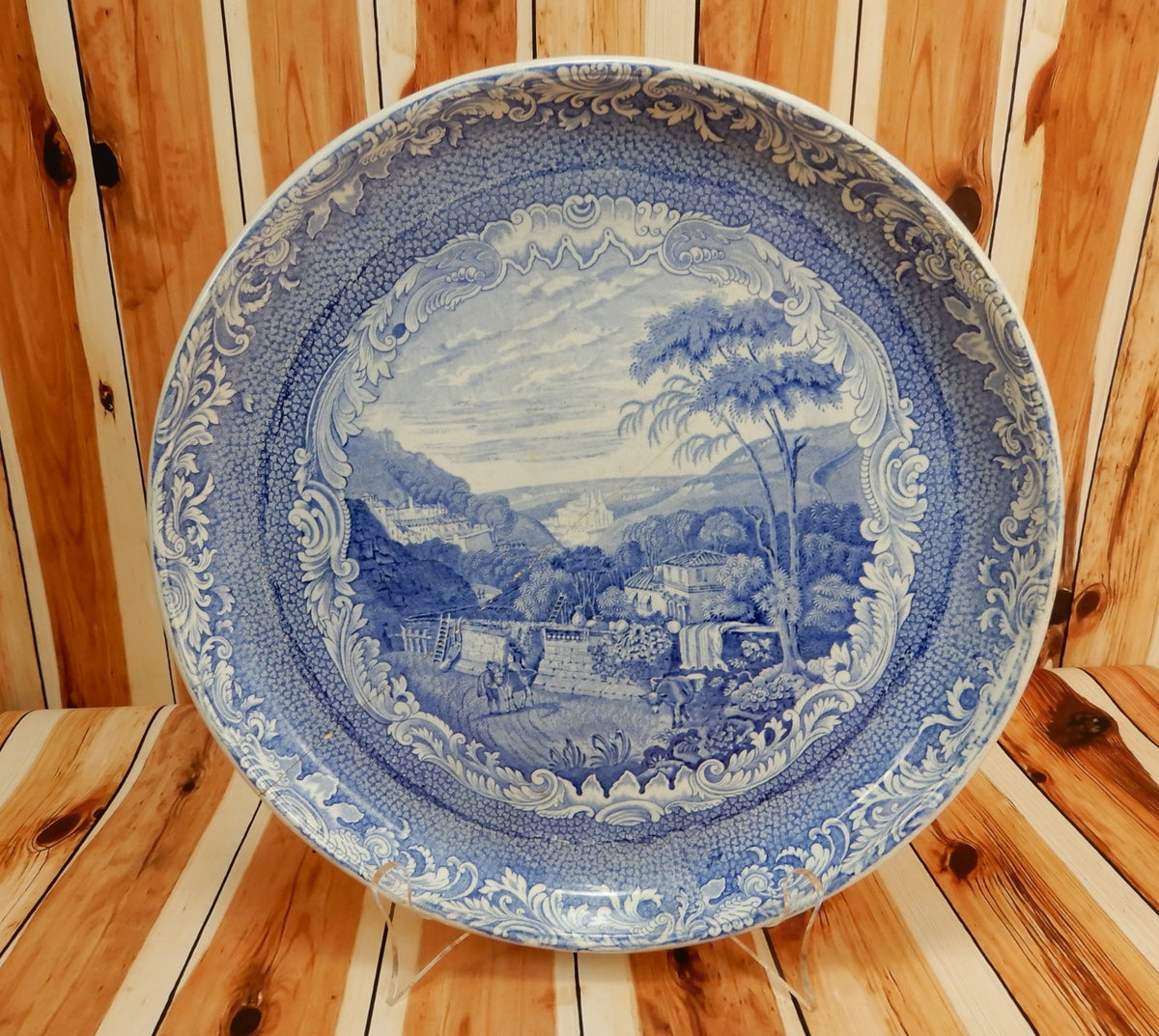 Antique Copeland & Garrett Late Spode "Cintra" Tazza/Footed Plate W/Crack