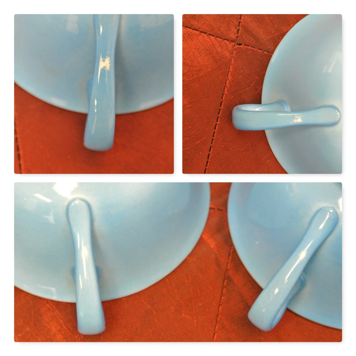 ~~`Set of 4 Noritake Blue Morimura China Cup and Saucer and Dessert Plate~~~B