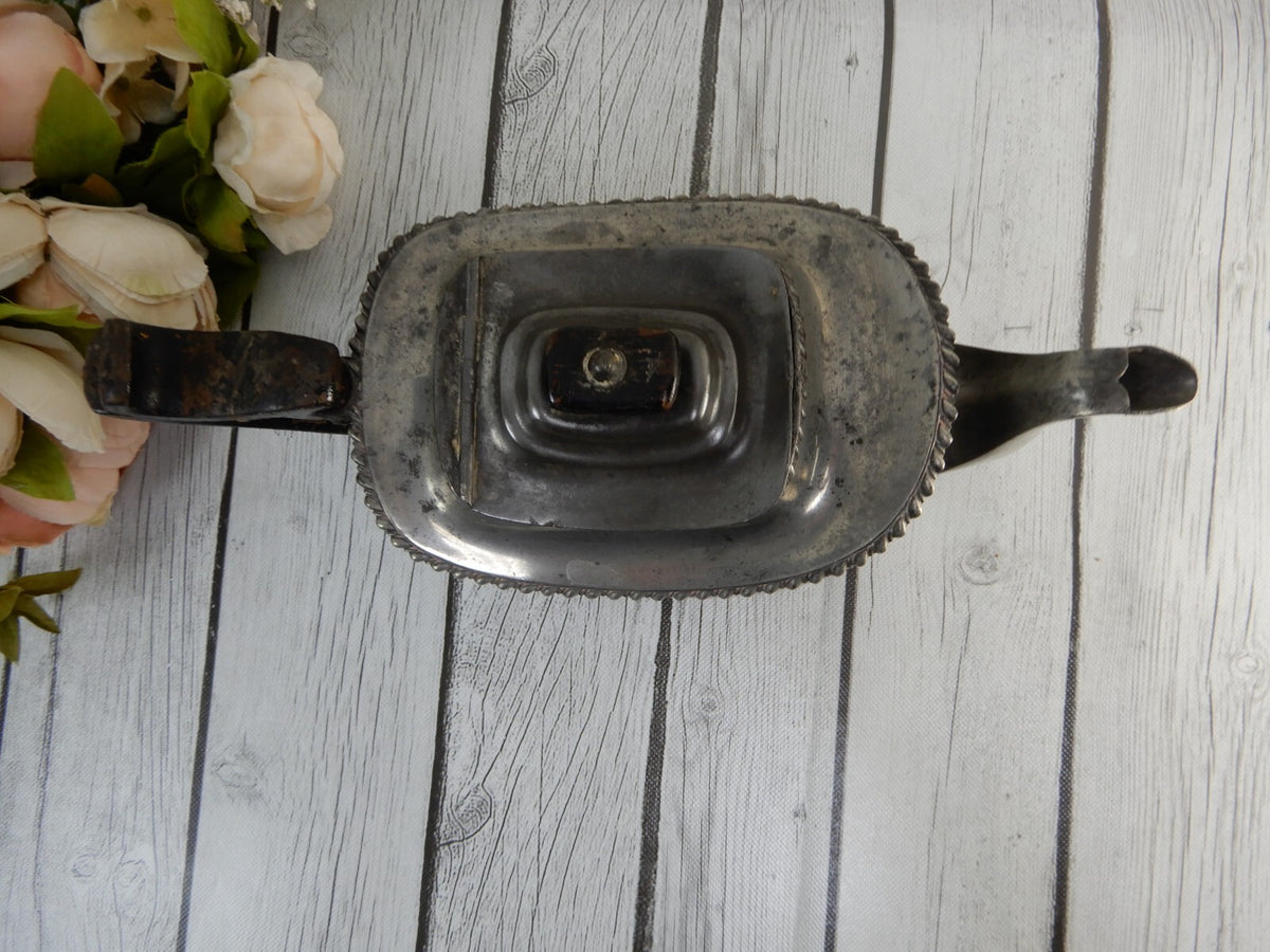 Antique Dixon & Son Pewter Footed Tea Pot Made in England