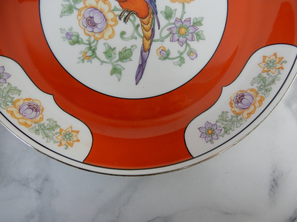 Vintage Zeh Scherzer Bavaria 1930 - 1945 Chinese Bird 12-1/8" Decorative Plate
