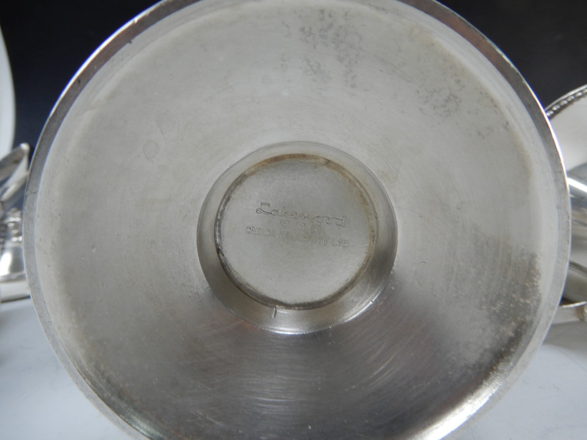 Oneida Community LTD.Lakewood Silverplate Coffee Pot ,Sugar Bowl and Creamer