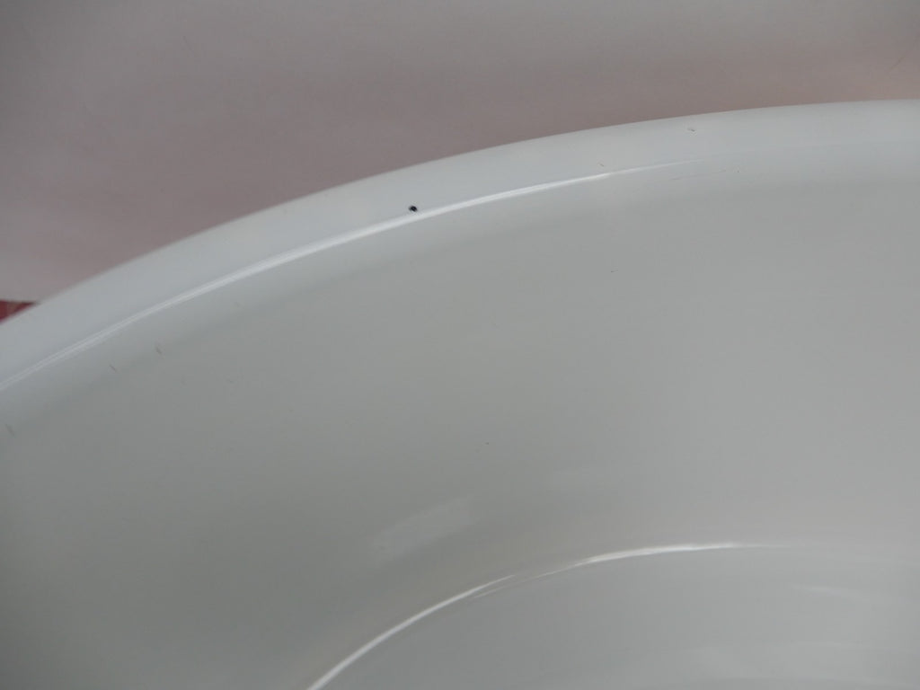 Vintage White Enamelware Oval Basin Wash Tub Bath Planter,Baby Wash 25-1/2" Long