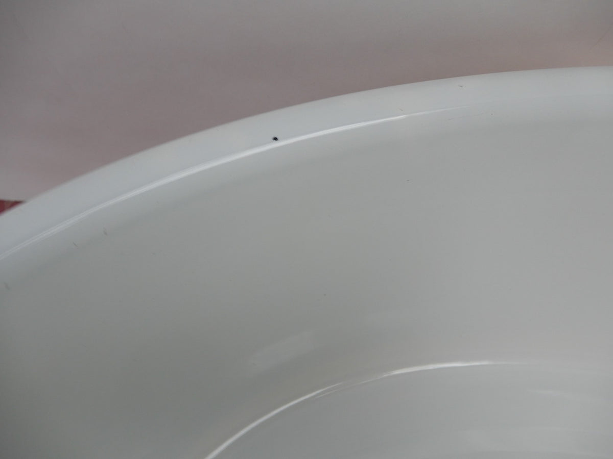Vintage White Enamelware Oval Basin Wash Tub Bath Planter,Baby Wash 25-1/2" Long