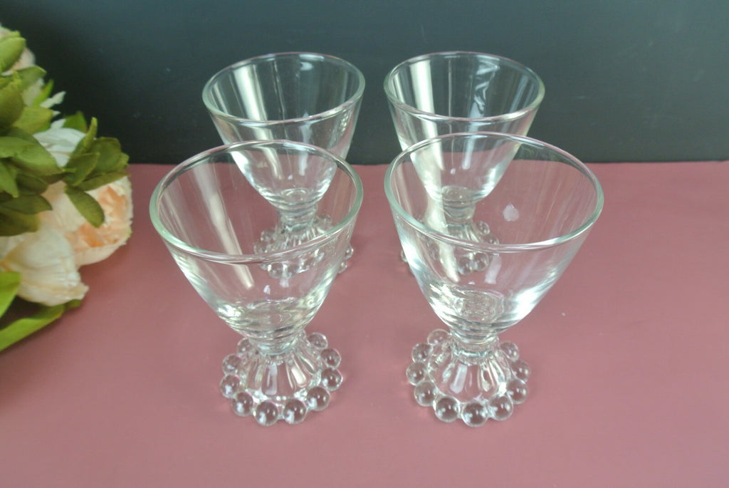 Vintage Anchor Hocking Boopie Hobnail Juice Glasses Set Of 4