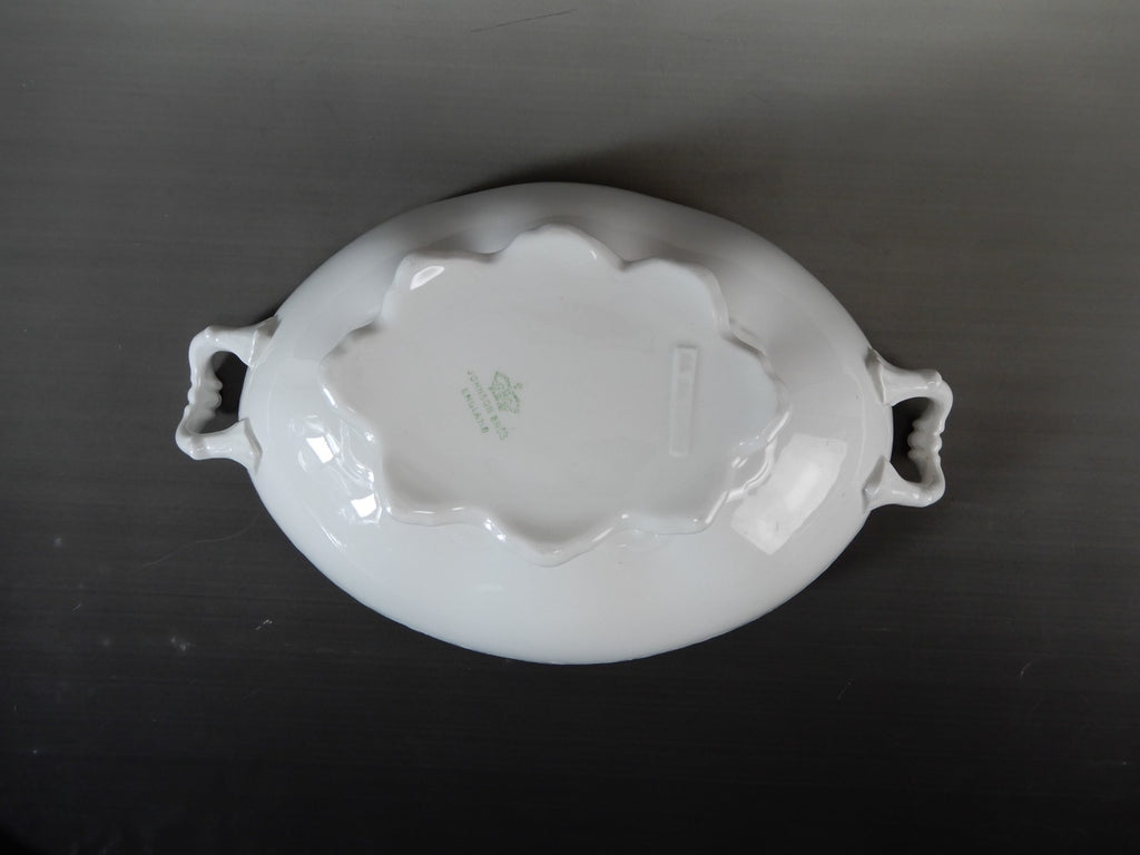 Antique Johnson Brothers White Ironstone Tureen Tariff mark 1913-1930