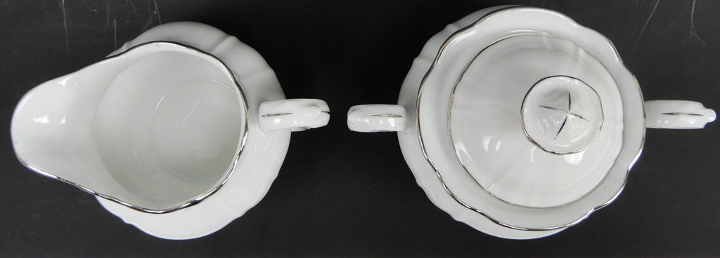 Vintage Fine Bohemian China Czechoslovakia "Contesa"~ Sugar Bowl & Creamer