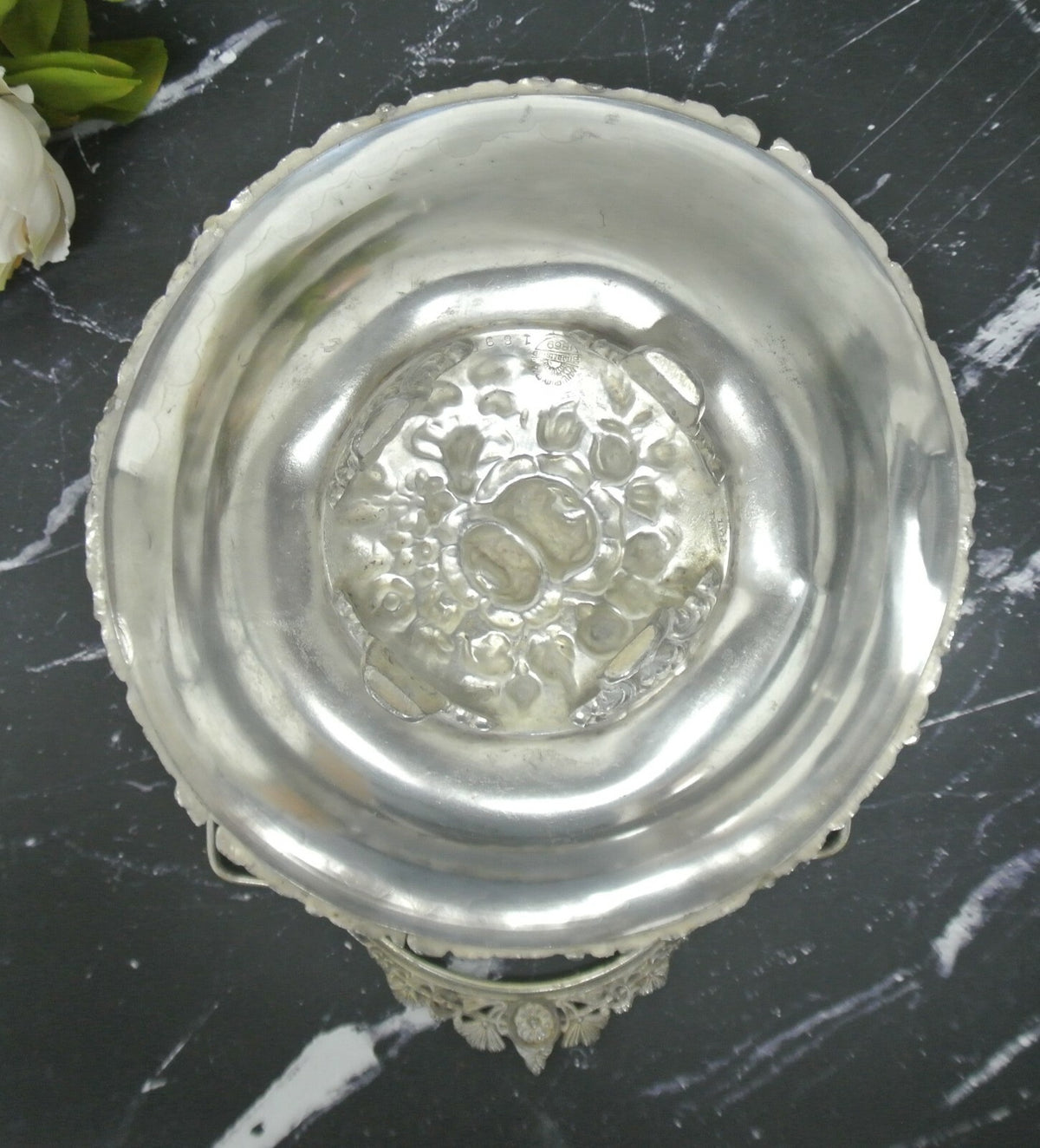 Vintage Aurora Warranted Established 1869 Brides Basket