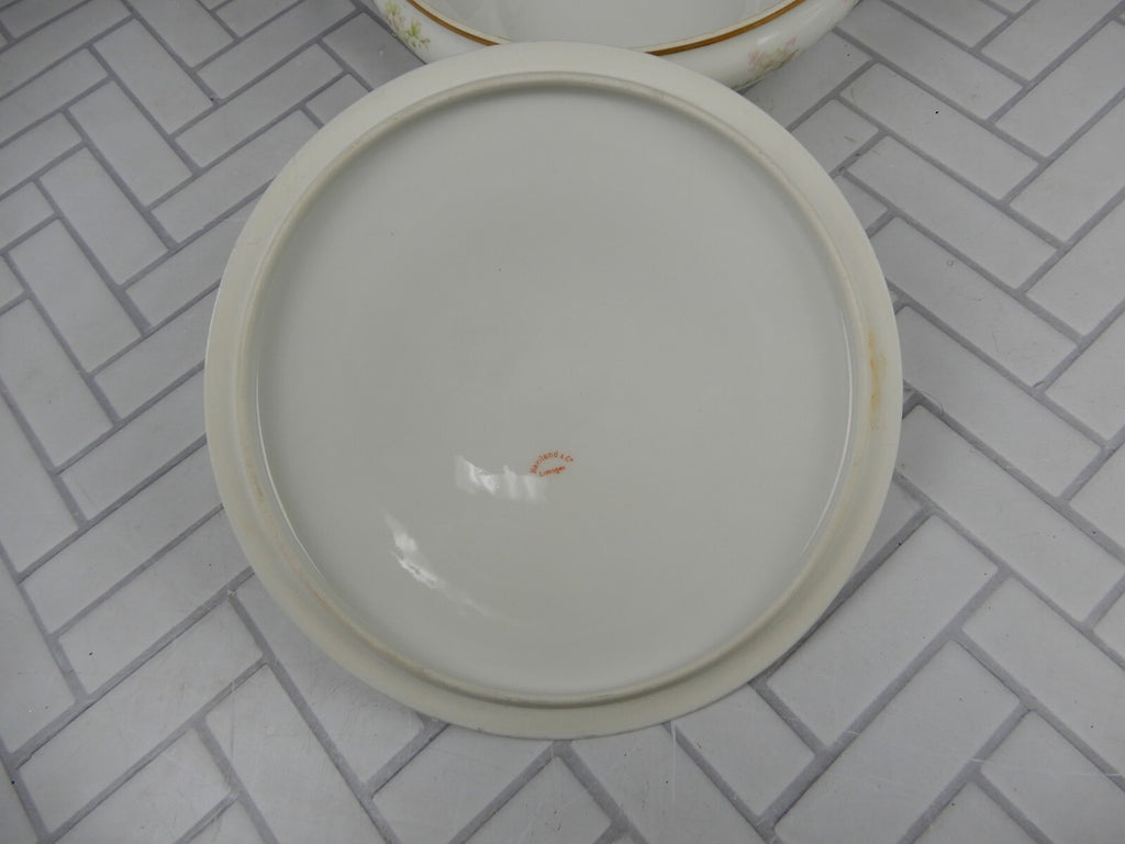 Vintage Haviland Limoges Schleiger 61l Pattern Vegetable Bowl With Repaired Lid