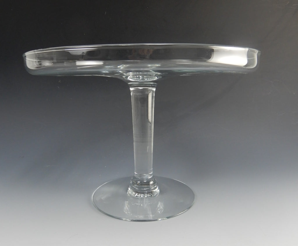 Vintage Clear Glass Cake/Dessert Stand 8" High X  12" Diameter