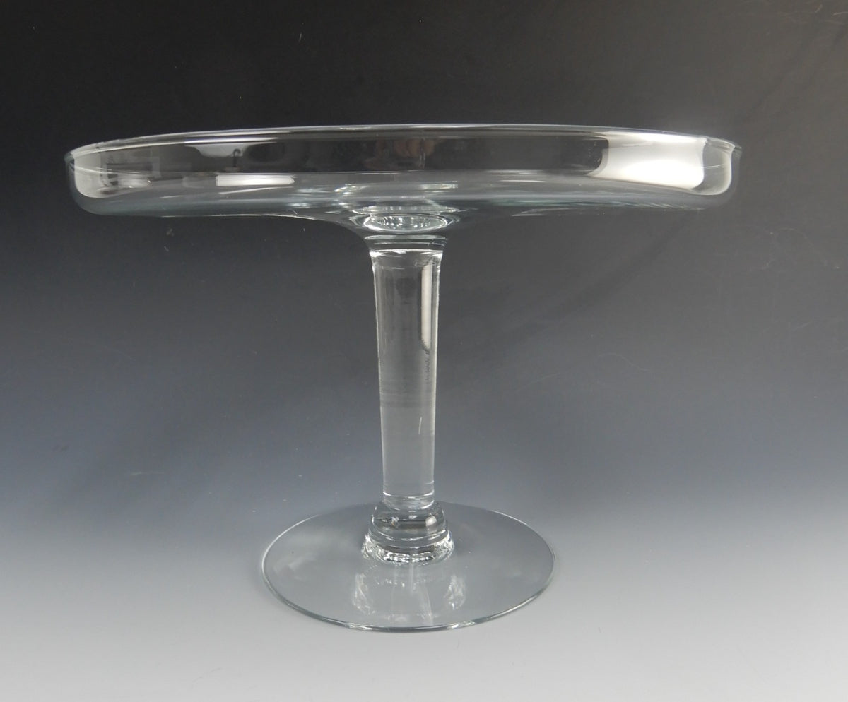 Vintage Clear Glass Cake/Dessert Stand 8" High X  12" Diameter